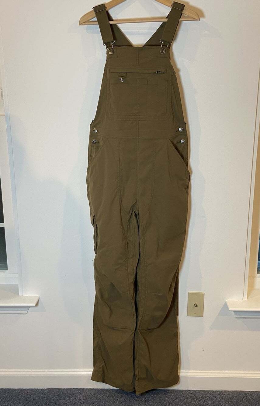Duluth Trading Co Heirloom Gardening Bib Overalls Olive Green Brown S x 33
